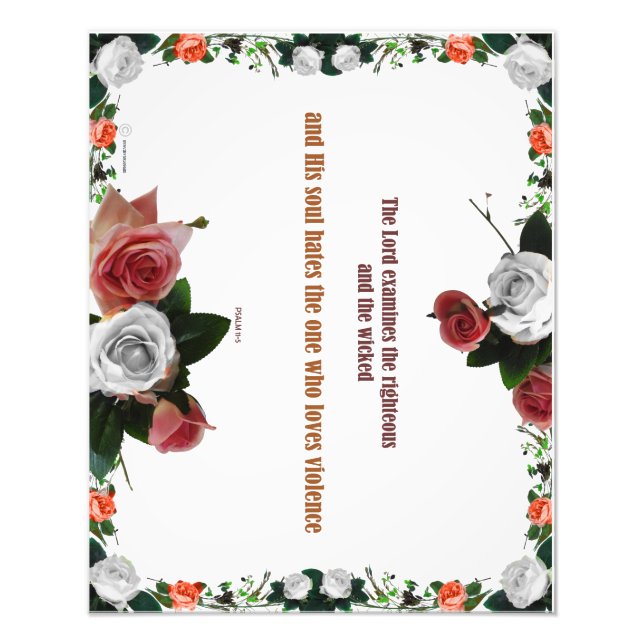 Foto Salmo 11:5, No hay violencia (Frente)