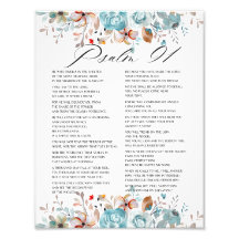 Salmo 91 Biblia Scripture Floral