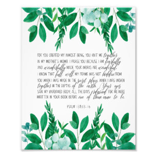 Foto Salmo "hecho con miedo y maravilla" 139:13-16