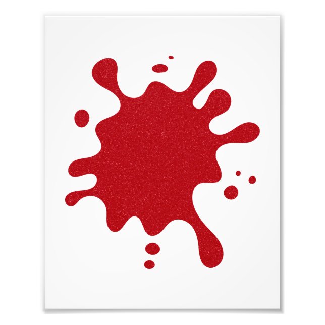 Foto Salpicadura Roja de Tomate en Póster Blanco – Pers (Frente)