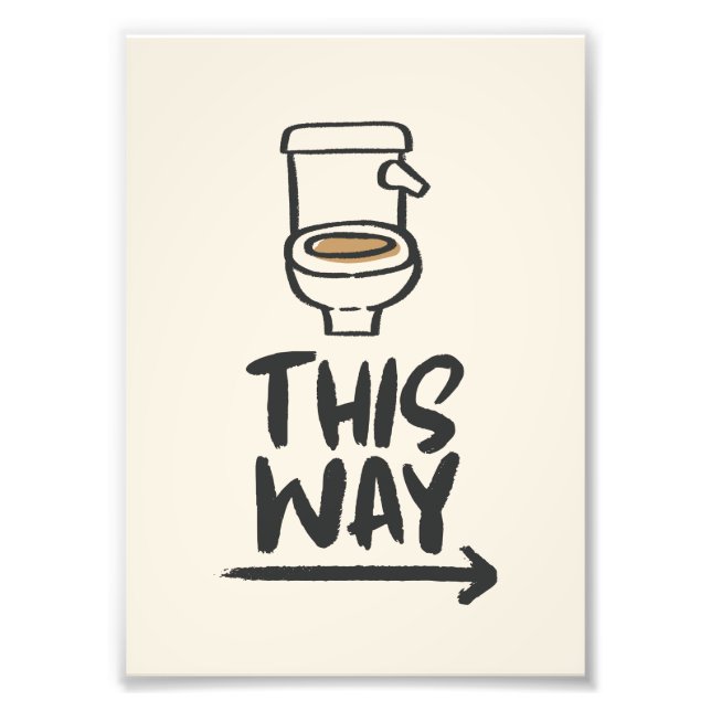 Foto Salto de inodoros de esta manera - Divertido Baño  (Frente)