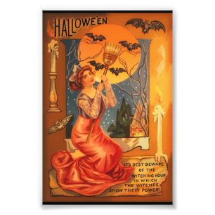 Foto Saludo hermoso de Halloween del vintage de la