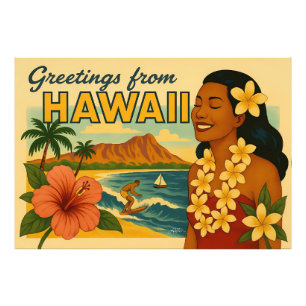 Foto Saludos de la época moderna de Hawaii Turismo Arte