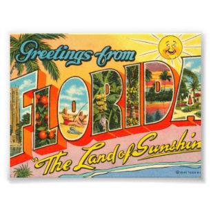 Foto Saludos desde postal antigua de Florida