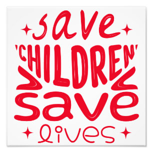 Foto Salven a los niños, salven vidas y favorecen a las