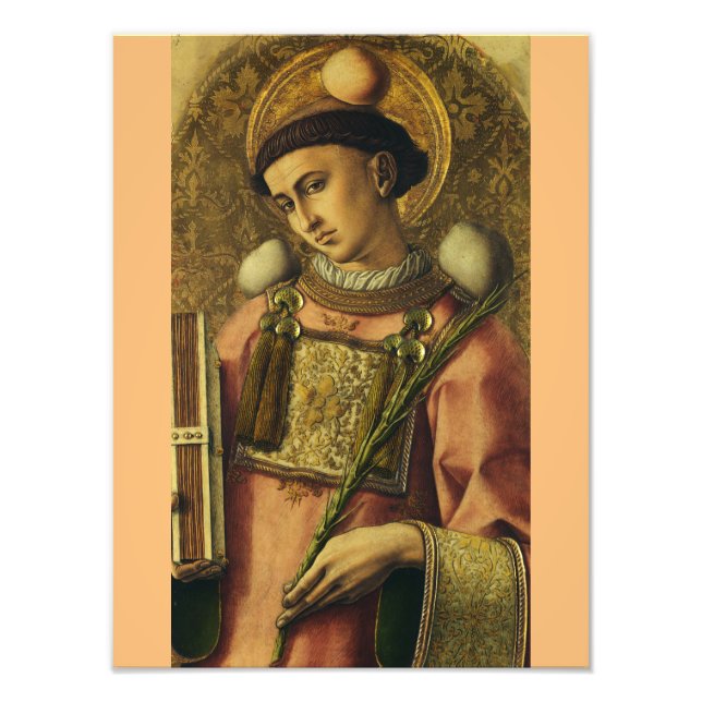 Foto San Esteban el Protomártir Iconografía de Arte Fin (Frente)