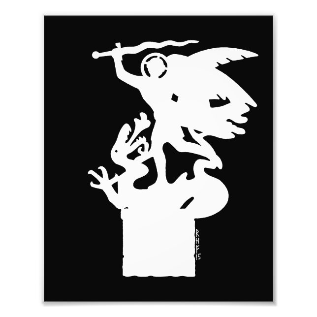 Foto San Miguel y Dragón (en blanco) (Frente)