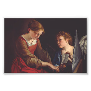 Foto Santa Cecilia y un ángel de Orazio Gentileschi