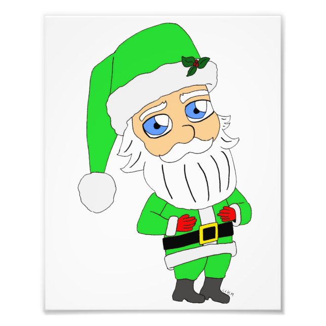 Foto Santa Chibi traje verde (Frente)