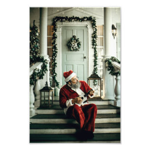 Foto Santa Claus reproduciendo música