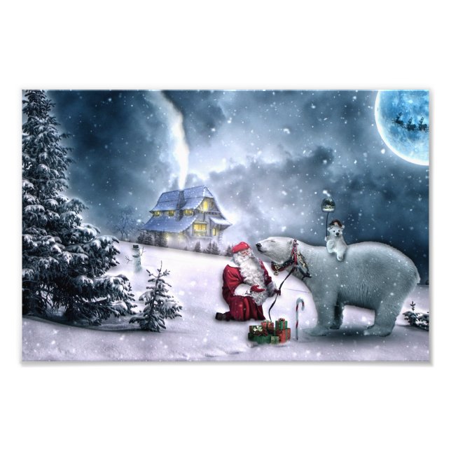 Foto Santa Claus y el oso polar (Frente)