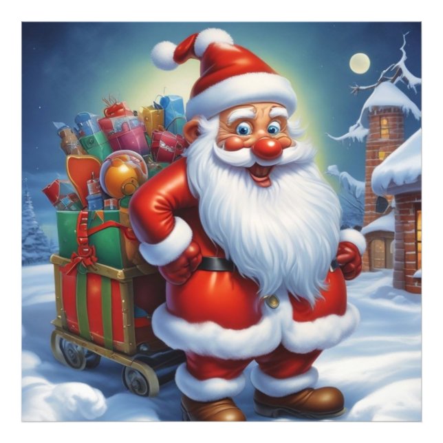 Foto Santa Cláusula Feliz Navidad Feliz Año Nuevo (Frente)