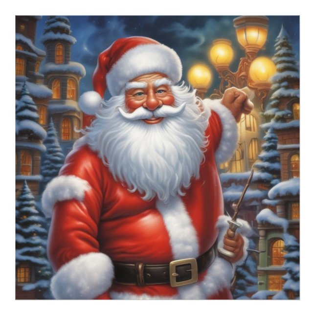 Foto Santa Cláusula Feliz Navidad Feliz Año Nuevo (Frente)