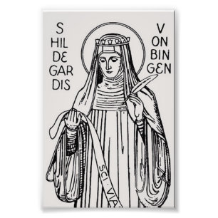 Foto Santa Hildegarda de Bingen abadesa benedictina