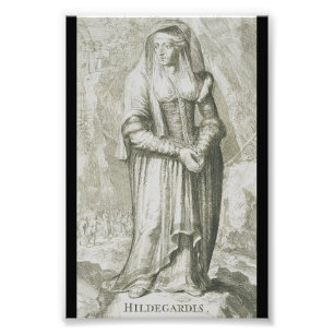 Foto Santa Hildegarda de Bingen Arte Místico Medieval