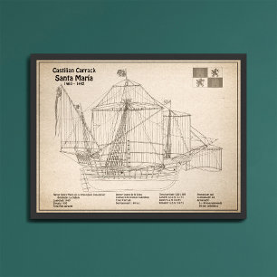 Foto Santa María - Plan de Blueprint para barcos SD