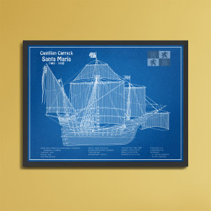 Foto Santa María - Planes de Blueprint de barco ABD