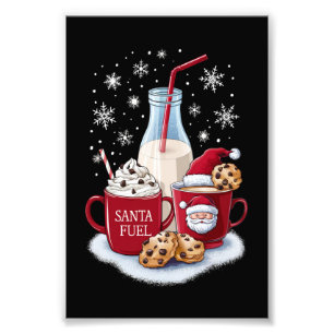 Foto Santa Navidades Leche y Cookies Latte Family Xmas