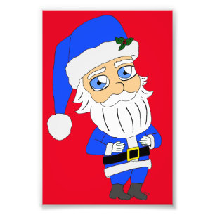Foto Santa Traje Azul Chibi