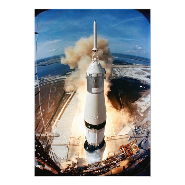 Foto Saturn V Rocket launch 1969 Apollo Spacecraft (Frente)