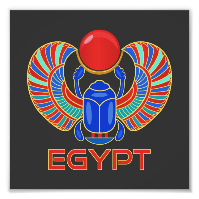 Foto Scarab egipcio con la palabra Egipto (Frente)