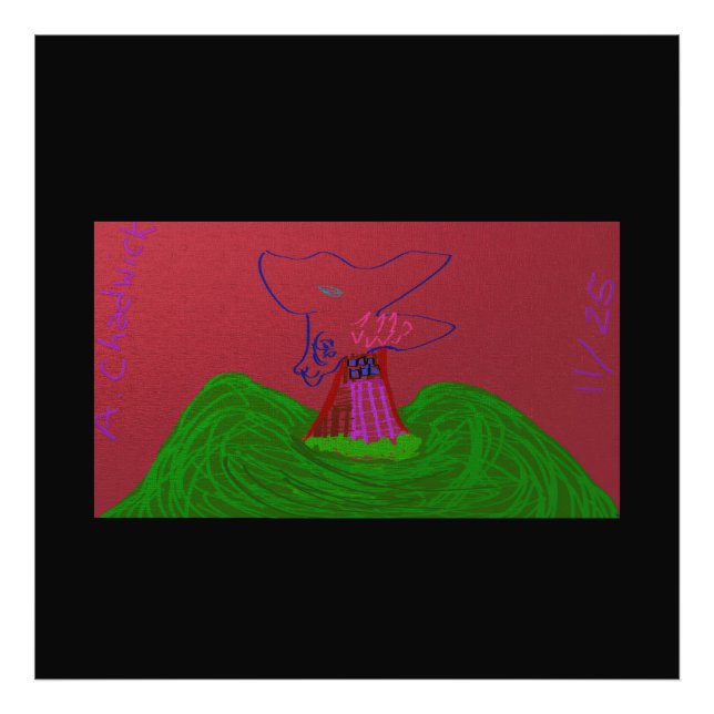 Foto Sci-fi Fantasy Creature Landscape Photo Print (Frente)