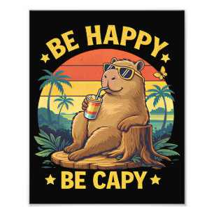 Foto Sé Feliz Sé Capybara Meme Divertido