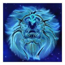 Foto Sé un rey, sé un león, azul, signo de zodiaco