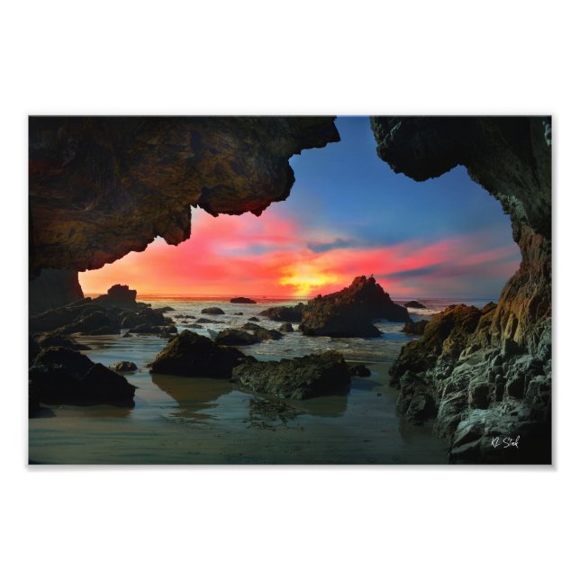 Foto Sea Cave Sunset Leo Carrillo Beach Paisaje (Frente)