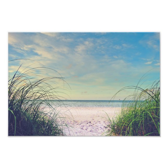 Foto Seagrass On The Beach Print (Frente)