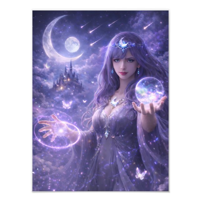 Foto Seherin des Mondsteins – Galaxy Fantasy Poster (Frente)