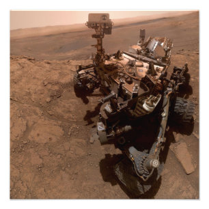 Foto Selfie de Curiosity en Marte paisaje marciano rojo