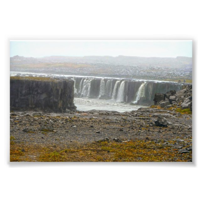 Foto Selfoss, cascada, parque Jökulsárgljúfur, Islandia (Frente)