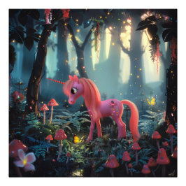 Foto Selva de luciérnagas encantada Unicornio.