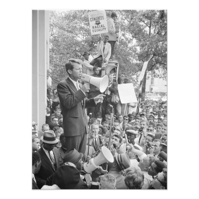 Foto Senador Robert Kennedy haciendo campaña para Presi (Frente)