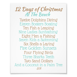 Foto señal de Navidad 12 Días de Navidad en la Playa