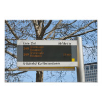 Señal de parada de autobús en Berlín