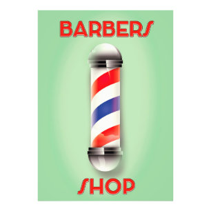 Foto Señal de poste vintage de barbería