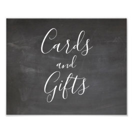 Foto Señal de tarjetas y regalos de pizarra. Boda moder
