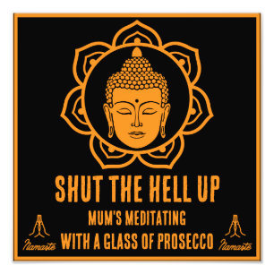 Foto Señales divertidas de la madre meditación Prosecco