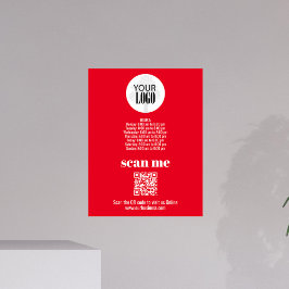 Foto Sencillo logotipo comercial Código QR Rojo