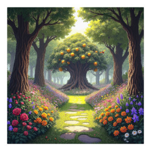 Foto Sendero sinuoso a través de un prado de flores has