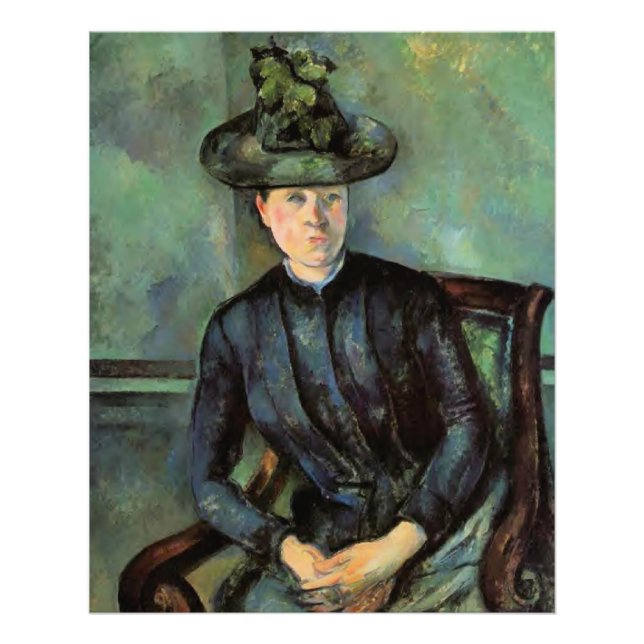 Foto Señora Cezanne con sombrero verde, (Frente)