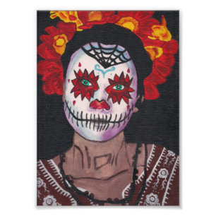 Foto Señora de Dia De Los Muertos Red