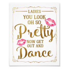 Foto señoras boda seña de baño personalizado divertido