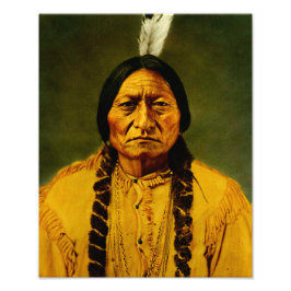 Foto Sentando a Bull Nativo Estadounidense Jefe Indio