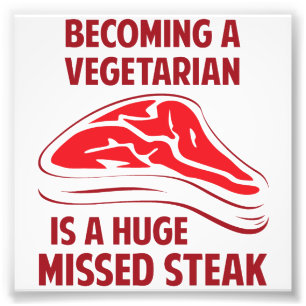 Foto Sentir bien a un vegetariano es un filete faltado