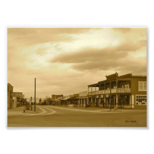 Foto Sepia de la calle principal de la piedra sepulcral