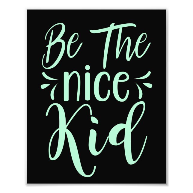 Foto Ser el buen chico mensaje positivo en verde menta (Frente)
