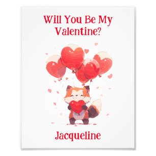 Foto Serás mi Poster de Valentine Kawaii Red Panda